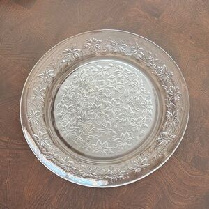 Princess House Elegant Clear Glass Dinner Plate